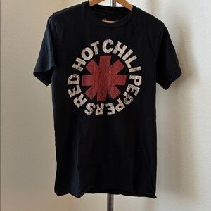 Red Hot Chili Peppers sz S T-Shirt Black Distressed Great Condition Grunge Band
